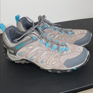 Merrell Gray and Teal Hiking Shoes